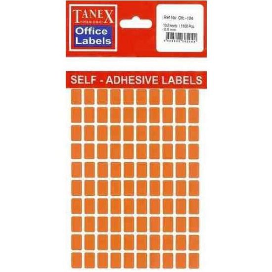 Tanex Ofis Etiketi Flo Kırmızı 5 Ad. Ofc-120 (10 Adet) resmi