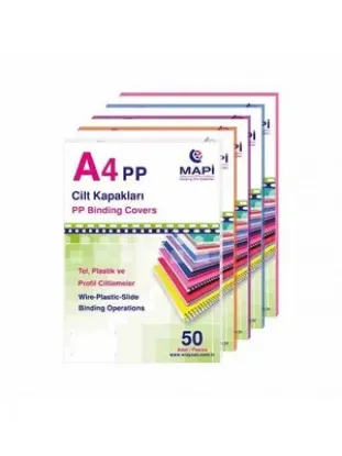Mapi Cilt Kapağı Plastik Opak A4 450 MIC Beyaz 204 25 00 (50 Adet) resmi