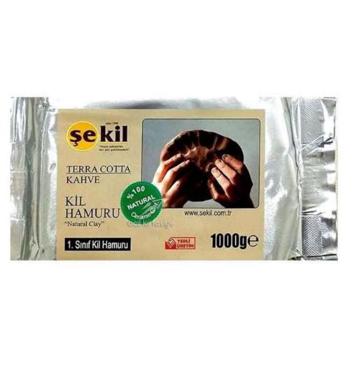 Şekil Seramik Hamuru Terracotta 1000 GR Kahverengi VK1000KHV resmi