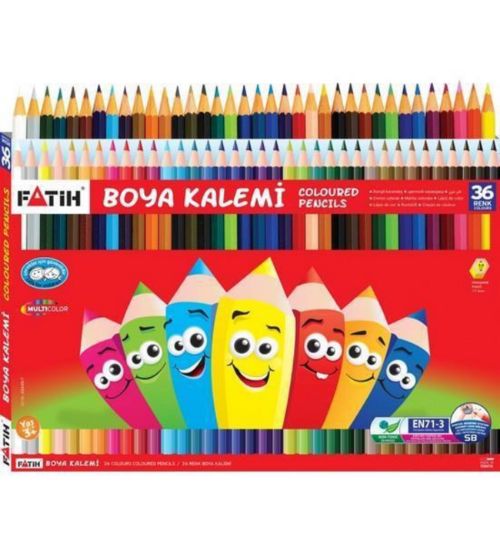 Fatih Kuru Boya Karton Kutu Tam Boy 36 Renk 33245 resmi