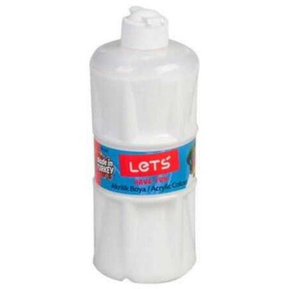 Lets Akrilik Boya 500 ML Beyaz L-5300 resmi