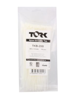 Tork TRK-100-3,5mm Beyaz 100lü Kablo Bağı resmi