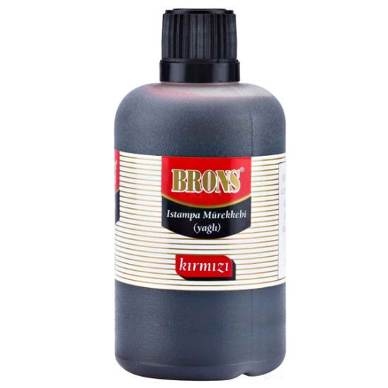 Brons Istampa Mürekkebi Yağlı 500 CC Kırmızı BR-322 resmi