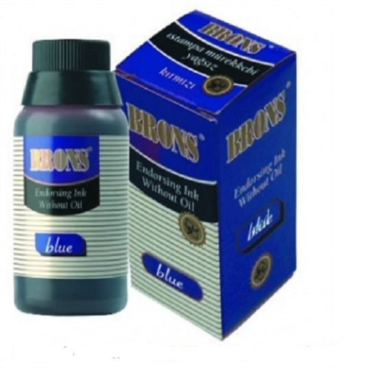 Brons Istampa Mürekkebi Yağlı 30 CC Mavi BR-315 (12 Adet) resmi