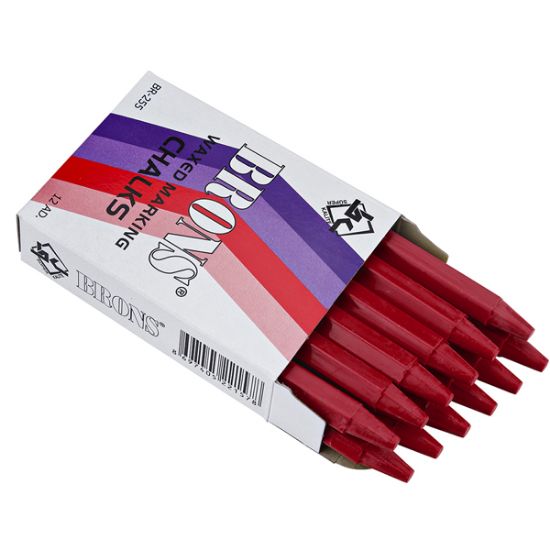 Brons Tebeşir Yuvarlak Yağlı Kırmızı 12 Lİ BR-255 resmi