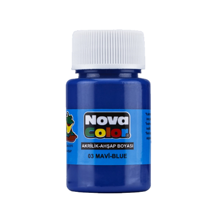 Nova Color Akrilik Boya Şişe 30 CC Mavi NC-171 (12 Adet) resmi