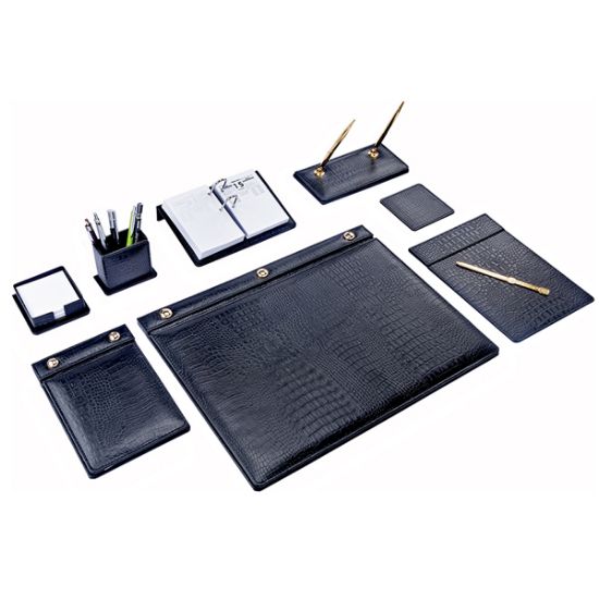 Brons Sümen Takımı Masa 9 Parça Düğmeli Siyah BR-0910 resmi