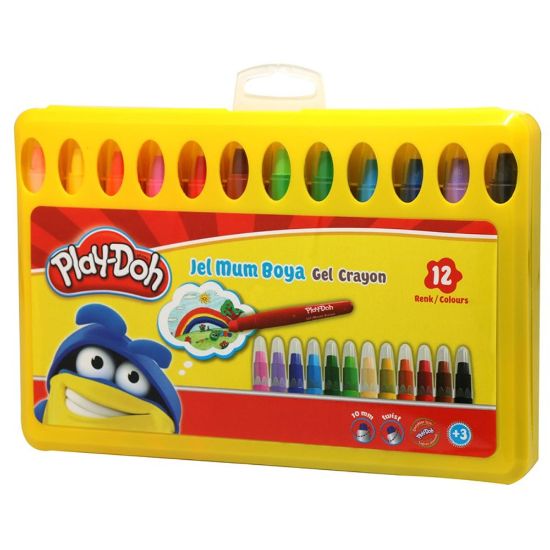Play-Doh Jel Crayon 12 Renk PP Box PLAY-CR014 resmi