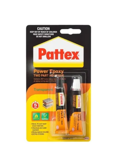 Pattex Rapid Metal Pow Epoxy Lig. Steel 2x11 ML 1990107 resmi