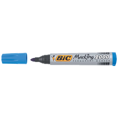 Bic Markör Permanent 1.7 MM Yuvarlak Uçlu Mavi 2000 06 (12 Adet) resmi