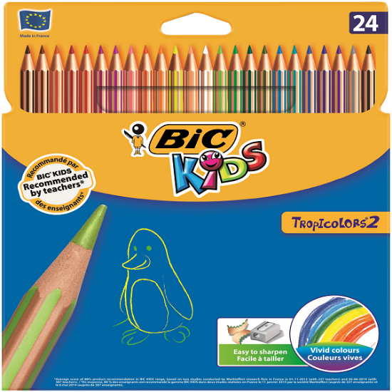 Bic Kuru Boya TropicolorS3 Tam Boy 24 LÜ 9375183 resmi