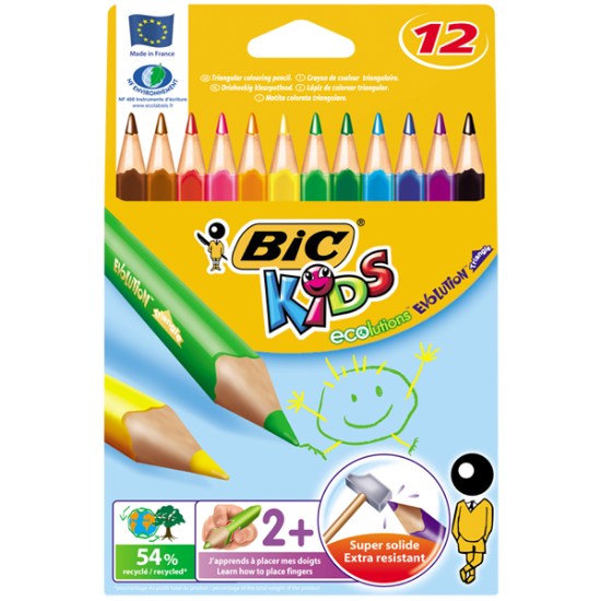 Bic Kuru Boya Evolution Üçgen Jumbo 12 Lİ 829735 resmi
