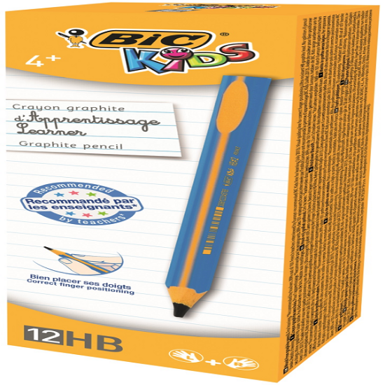 Bic Kurşun Kalem Kids Evolution HB Üçgen Jumbo 12 Lİ Mavi 919262 (12 Adet) resmi