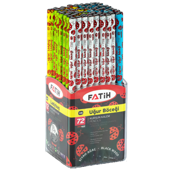 Fatih Kurşun Kalem Siyah Lata Uğur Böceği 17350 (72 Adet) resmi