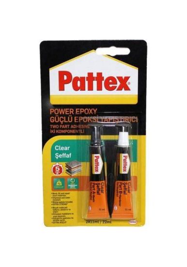 Pattex Süper Yapıştırıcı Pow Epoxy Lig. Clear 2x11 ML 1992012 resmi