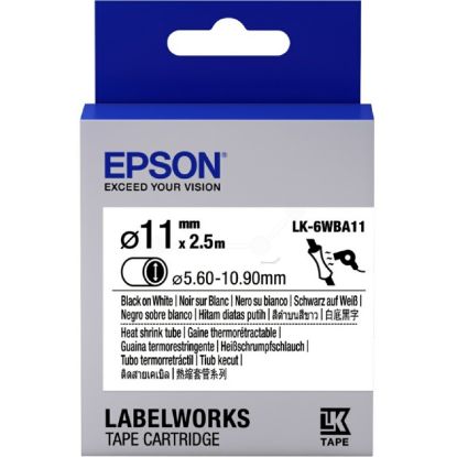 Epson LK-4WBA5 Beyaz Üzeri Siyah Makaron (3-5,7 mm çap) 2,5Metre resmi