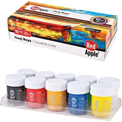 Red Apple Guaj Boya 25 ML 10 Renk RG103-10 resmi
