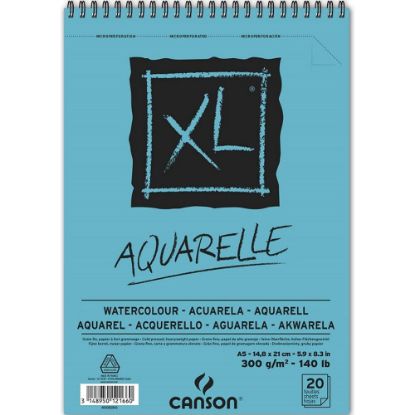 Canson XL Sulu Boya Spiralli Bloklar SPP Canxl Aquarelle 20 Syf A5 300 GR resmi