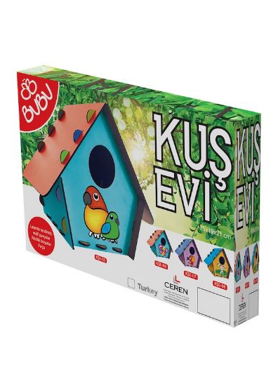 Bu-Bu Kuş Evi Ahşap Boyama GM0013 resmi