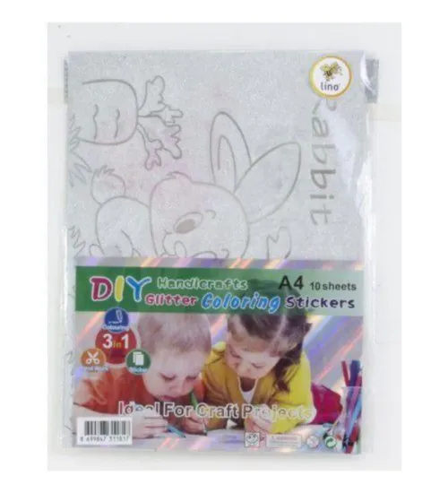 Lino Elişi Kağıdı Simli Yapışkanlı 5 Lİ 20x30 CM 3816J resmi