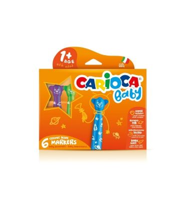 Carioca Keçeli Boya Kalemi Teddy Jumbo Bebek 6 LI 42815 resmi