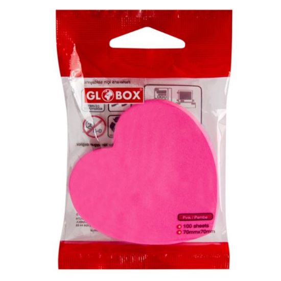 Globox Yapışkanlı Not Kağıdı Neon Kalpli 2930 resmi