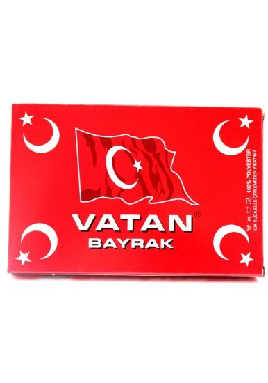 Vatan Türk Bayrağı Atalı %100 Polyester 100x150 VT209 resmi
