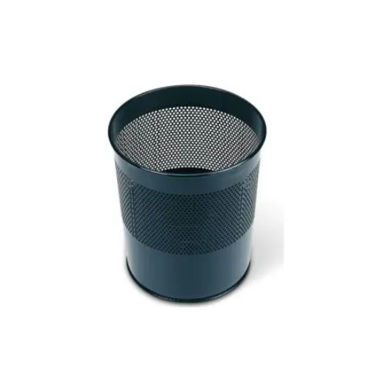 Mimaks Çöp Kovası Metal Yarı Perforeli Siyah D-2 resmi