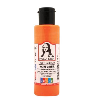 Mona Lisa Multi Akrilik 70 ML Fosforlu Turuncu SD160-09 (12 Adet) resmi