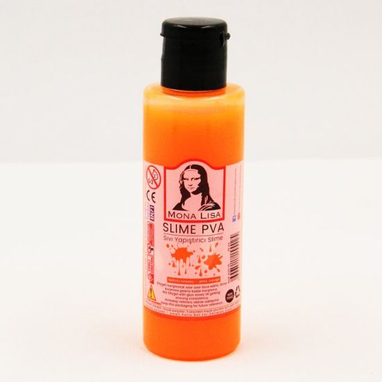Mona Lisa Sıvı Yapıştırıcı Slime 70 ML Fosforlu Turuncu SL01-15 (12 Adet) resmi