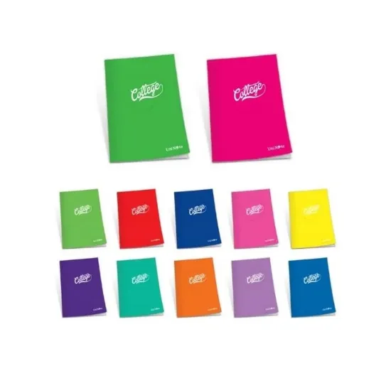 Çınar College Plastik Kapak Defter College Dikişli A5 40 YP Kareli 40/4 75005 (12 Adet) resmi