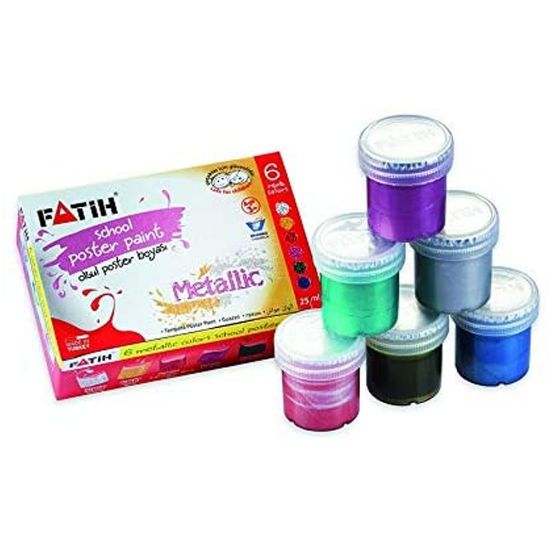 Fatih Guaj Boya Metalik 6 Renk 6x25=150 ML resmi