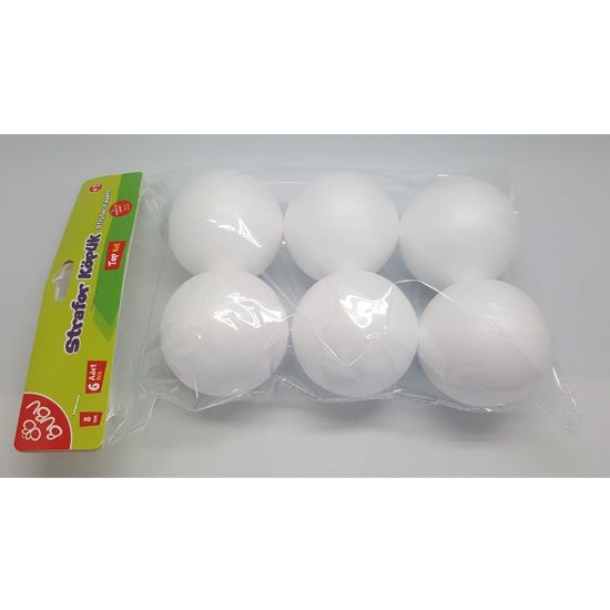 Bu-Bu Strafor Köpük Top 8 CM 6 Lı BUBU-KP0005 resmi