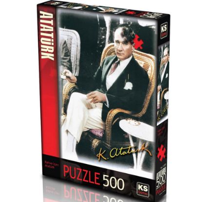 Ks Games Puzzle 500 Parça Kahve İçen Atatürk 11205 resmi