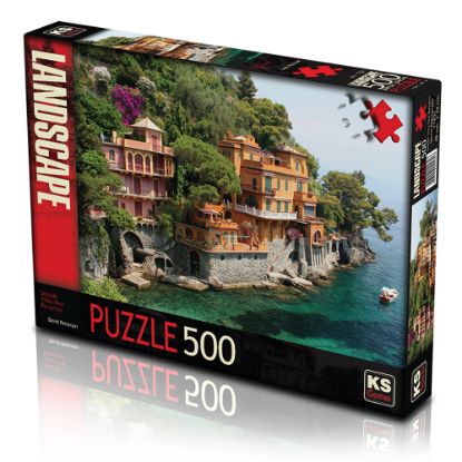 Ks Games Puzzle 500 Parça Seaside Villas Near Portofino  11231 resmi