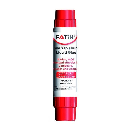 Fatih Sıvı Yapıştırıcı Solventsiz Çift Uçlu Şeffaf 30 ML 36230 (24 Adet) resmi