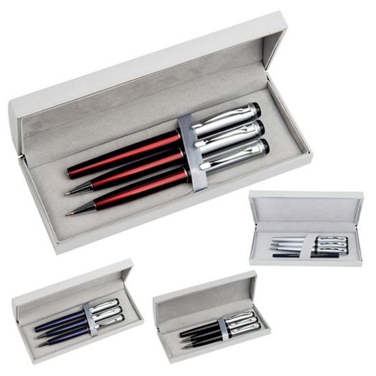 Mikro Takım Kalem Satin 3 Lü Mavi  959-3 resmi