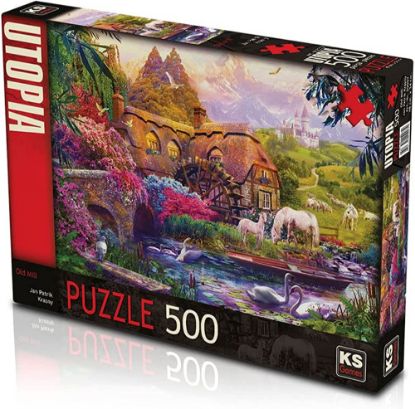 Ks Games Puzzle 500 Parça Old Mill 20007 resmi