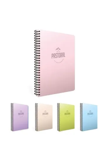 Gıpta Spiralli Plastik Kapak Defter Pastoral A6 80 YP Çiz.Stand 3617 (36 Adet) resmi