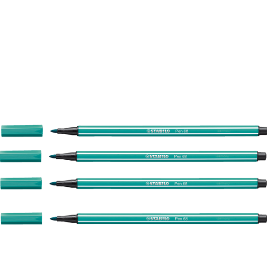 Stabilo Keçe Uçlu Boya Kalemi 1 MM Turkuaz Mavisi 68/51 (10 Adet) resmi