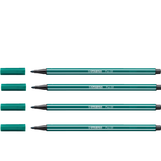 Stabilo Keçe Uçlu Boya Kalemi 1 MM Turkuaz Yeşili 68/53 (10 Adet) resmi