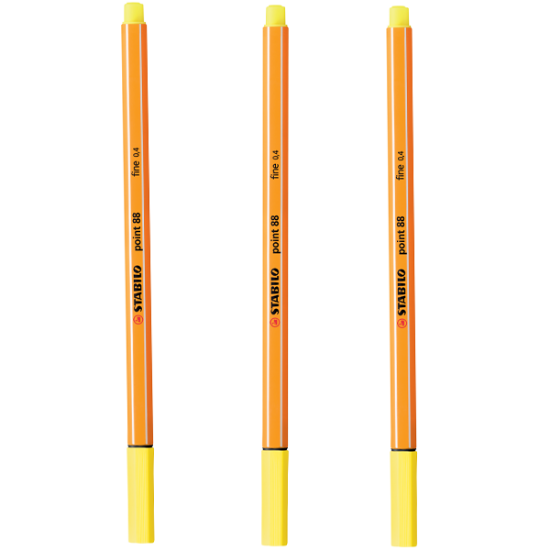 Stabilo Keçe Uçlu İnce Kalem 88 Point 0.4 MM Limon Sarısı 88/24 (10 Adet) resmi