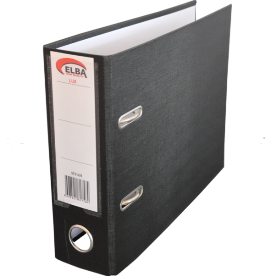 Elba Telgraf Klasör Plastik Lüx Geniş Siyah (10 Adet) resmi