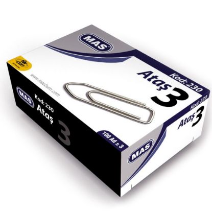 Mas Ataş Nikel kaplı NO:3 100 LÜ 230 (24 Adet) resmi