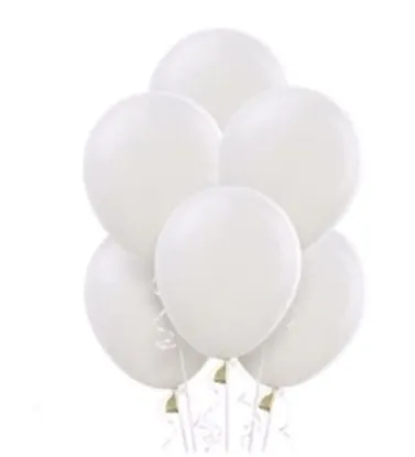Vatan Balon Tek Renk Beyaz 100 Lü VT386 resmi
