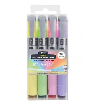 Serve Fosforlu Kalem Likit 4 Renk SV-LKT resmi