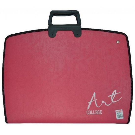 abka fermuarlı resim çantası 28x38 Kırmızı resmi