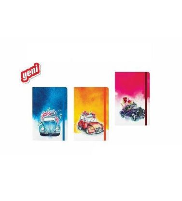 Keskin Color Not Defteri Pronot-Klasikler Lastikli Çizgili 80 YP 13x21 413751-99 resmi