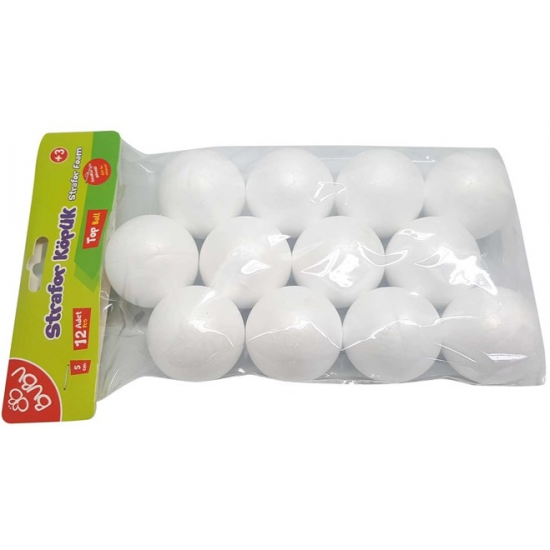 Bu-Bu Strafor Köpük Top 5 CM 12 Li BUBU-KP0003 resmi