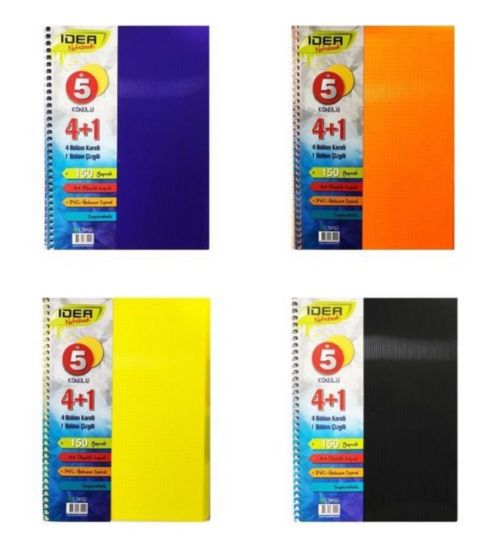 Çınar Spiralli Ayraçlı Defter İdea A5 150 YP 4+1 66001 resmi